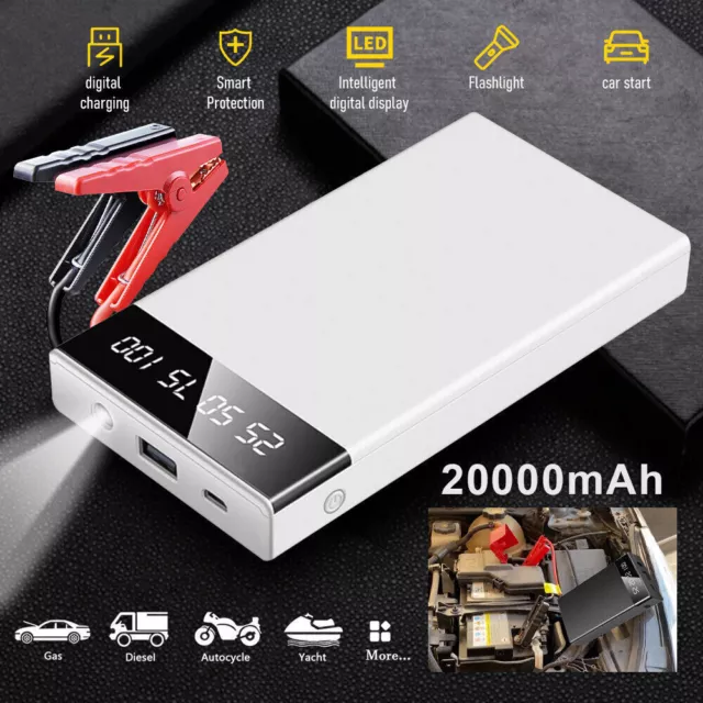 20000mAH Car Jump Starter Booster Jumper Portable Power Bank Battery Charger USA