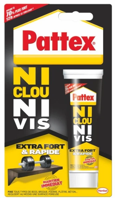 Pegar Ajuste Rápido para Todo Materiales Extra 52Gr Ni Clavo Ni Tornillos Pattex