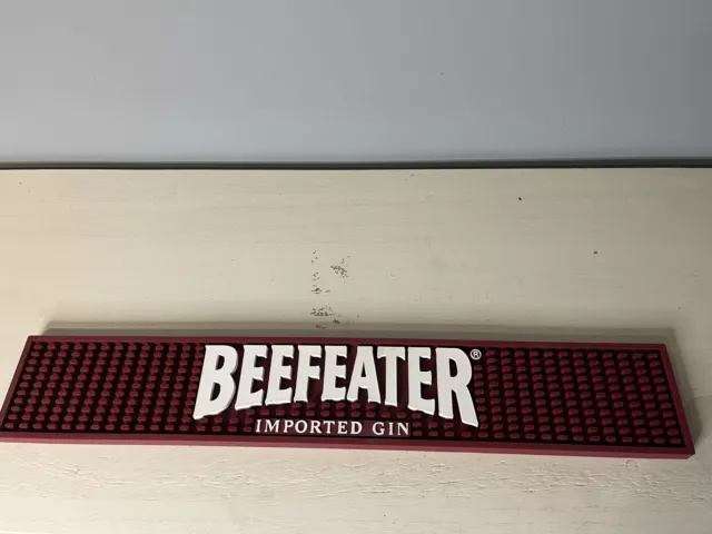 Beefeater English Gin - Promo Branded Rubber Bar Rail Spill Mat - NEW man cave