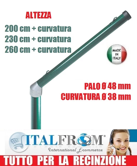 5 Paletti A T In Ferro Plastificato Verde Per Recinzione - Altezza 150 Cm - Foto 7