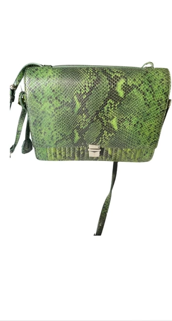 Sac Cabas Rigide En Cuir Imprimé Serpent - IT BAGS Italian Artworks - Taille Moyenne, Fourrure Rase - Occasion TBE