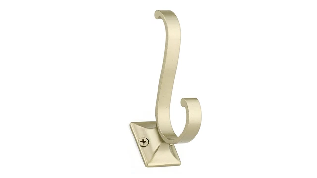 Richelieu BP92421184 Nickel 3-5/8" Double Metal Coat Hook