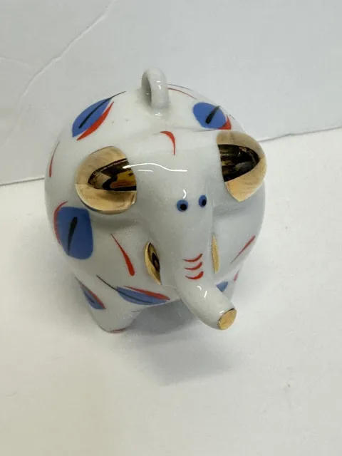 Villeroy & Boch Porcelain Painted Elephant Ornament by Rosemarie Benedikt