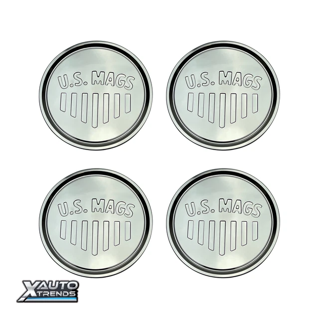 4 X US Mags Flat Wheel Center Cap ORing Polished 10150906AH 144.00