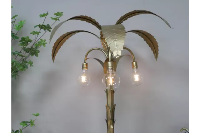 Gold Palm Tree Table Lamp Battery Operated Bulb Light 75cm Tropical Home Decor 3