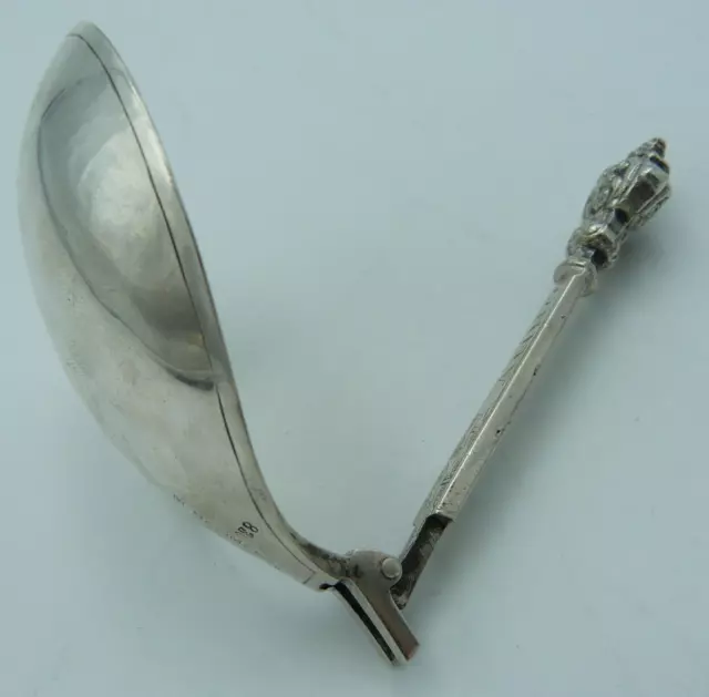 Solid 830 Silver Norwegian Folding Spoon - 40g - Marius Hammer - Memento Mori