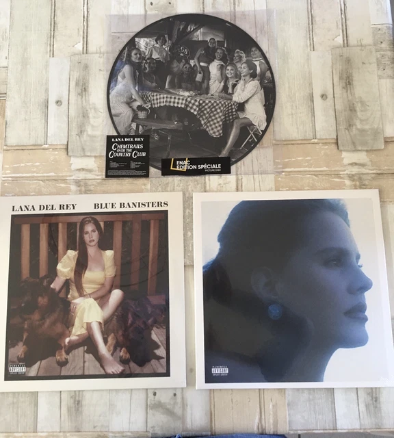Lot Lana Del Rey Blue Banisters Yellow And White Vinyl Chemtrails Picture Disc