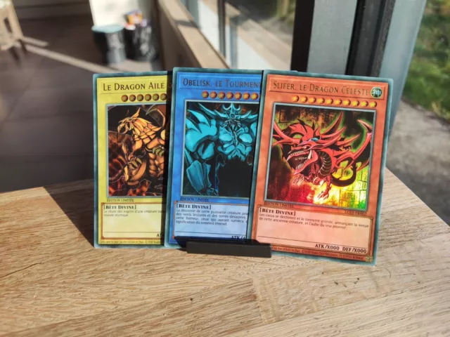 Yu-Gi-Oh ! Lot 3 Dieux égyptiens Slifer Obelisk Râ dragon céleste Tourmenteur