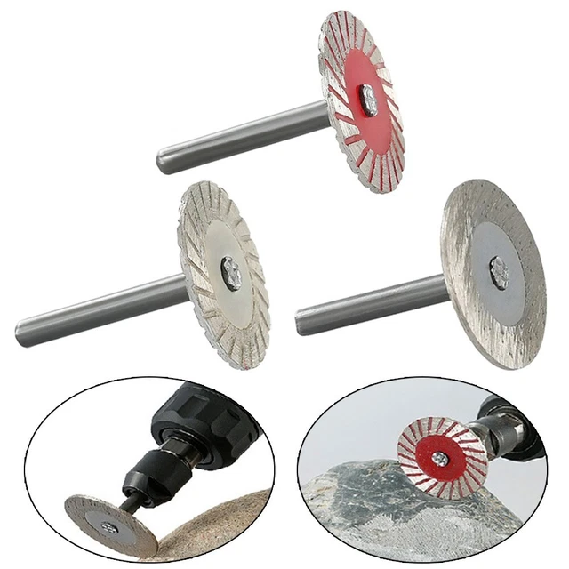 Mini taladro sierra circular de 6 mm herramienta giratoria piedra hoja de corte diamante