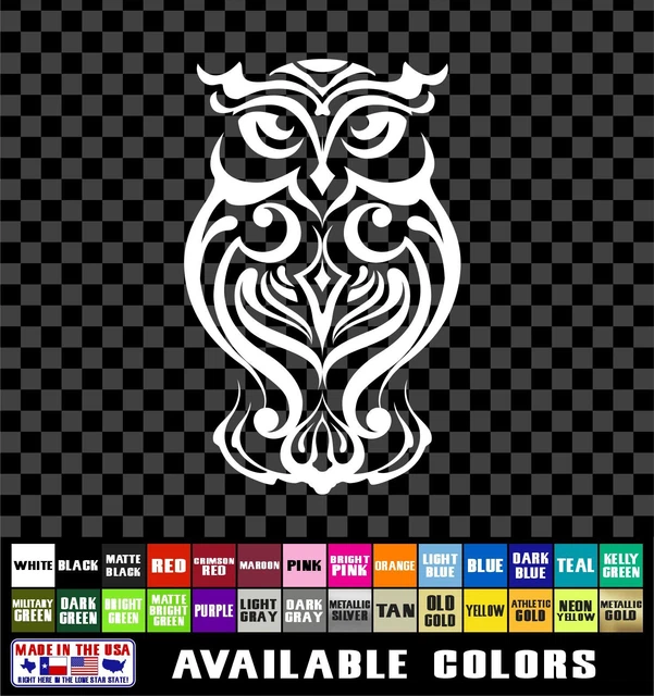 Fancy Owl Sticker Vinyl Decal Car Van Truck Laptop