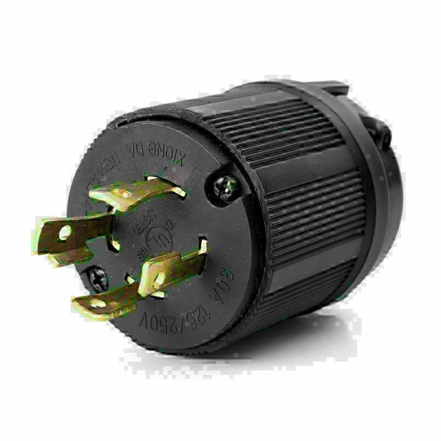 Industrial Grade Power Locking NEMA L14-30P Twist-Lock Plug 30A 125-250V 3P 4W