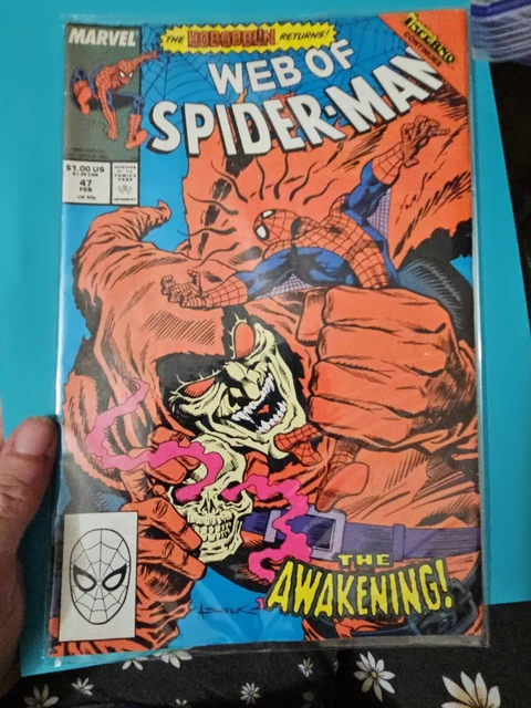 Web of Spider-Man #47 - Direct Edition/The Awakening! (7.0) 1988