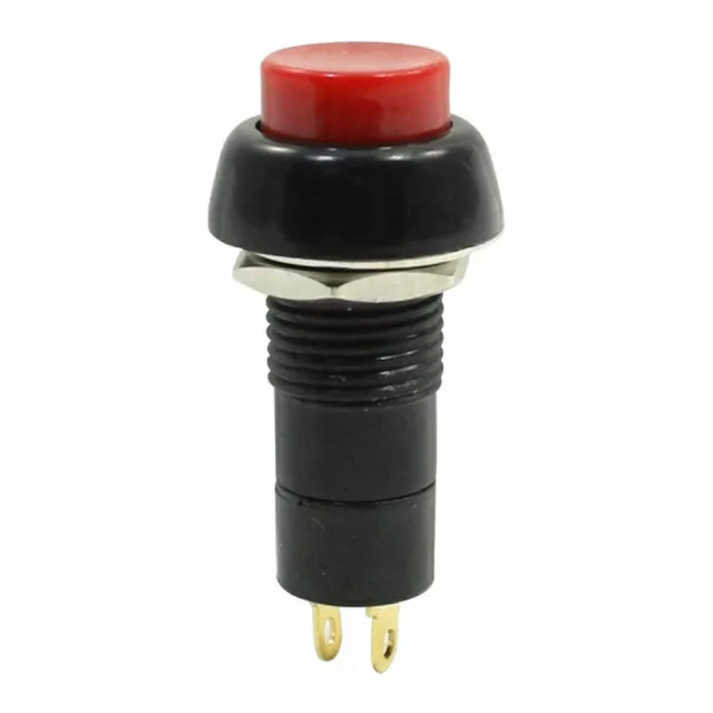 250VAC 3A SPST On/Off Self Locking Red Round Push Button Switch