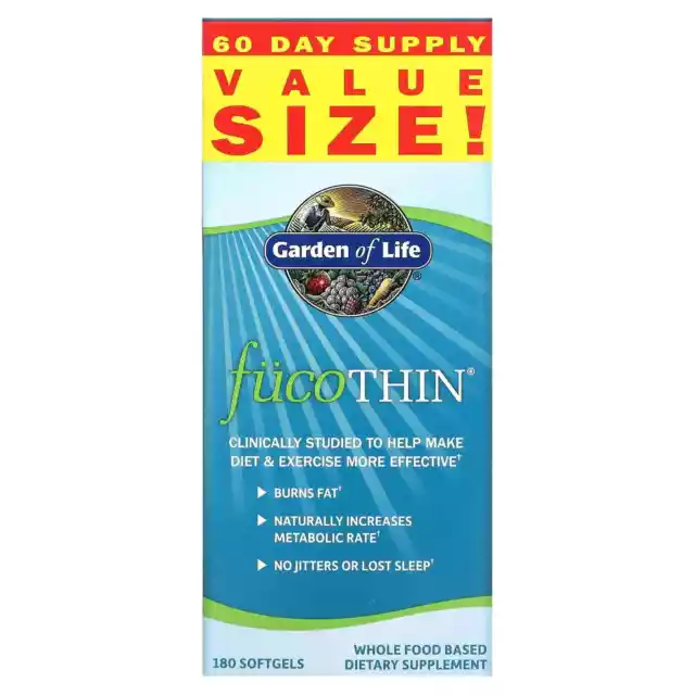 2 X Garden of Life, FucoThin, 180 Softgels