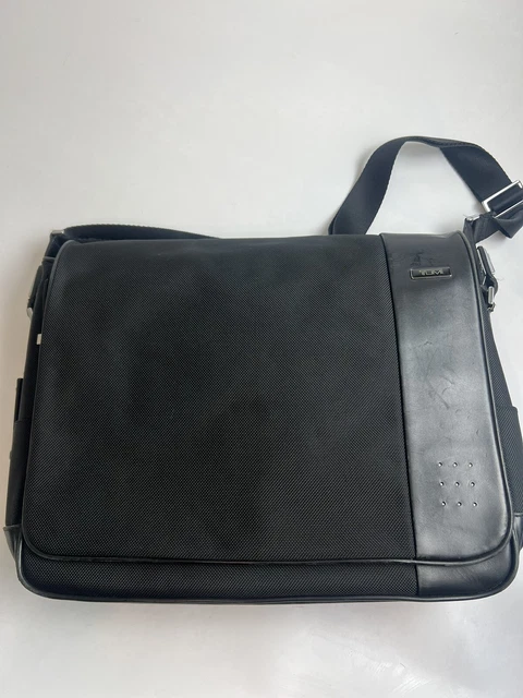 Tumi Sprit of Imagination Black Leather Trimmed Nylon Messenger Bag