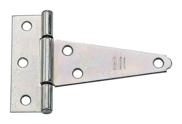 Lot Of (3) Stanley Hardware 14-5600 Heavy Duty 4 inch Zinc Plated Door T-Hinges