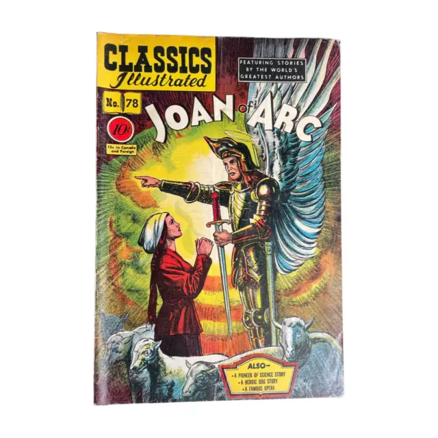 Classics Illustrated Comic Book #78 JOAN OF ARC HRN 78 1st  G/VG