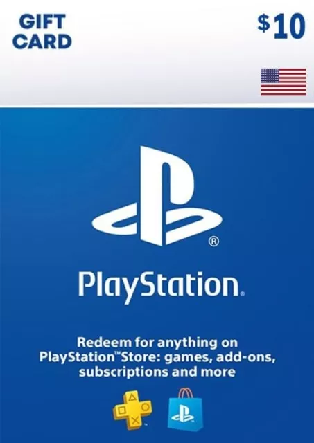 Playstation PSN gift card 10$ USA United States of America STOCKABLE PS4 PS5