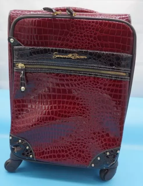 Samantha Brown Red croc luggage  Classic Collection  Carry On Spinner Tote
