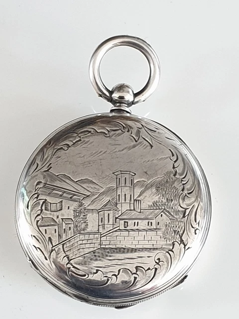 Montre De Gousset Vintage - Boîtier En Argentan 49mm - Cadran Blanc Chiffres Romains - France