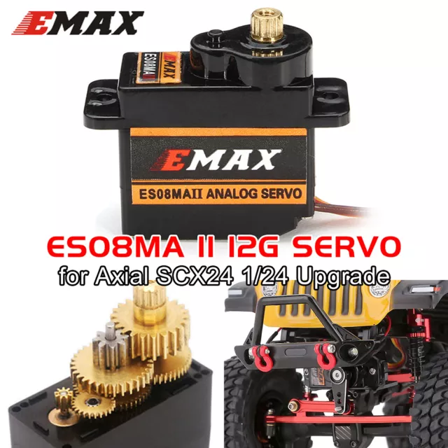 Emax ES08MA II 12g Mini Metal Gear Analoger Servo für Axial SCX24 1/24 RC Car