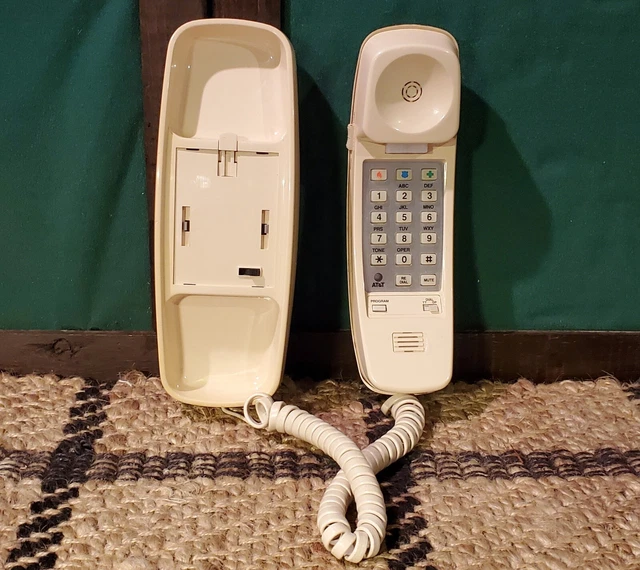 VINTAGE AT&T TRIMLINE Push Button Telephone Corded Wall Phone £14.22