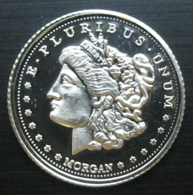 Morgan Dollar design - 1 gram .999 Fine Pure Solid Silver Bullion Round