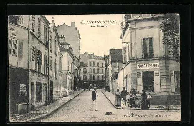 CPA Montreuil-sous-Bois, Rue Molière 1908
