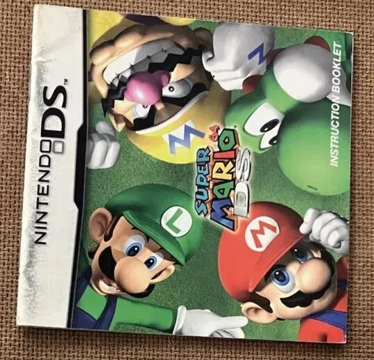 Super Mario 64 DS Nintendo DS auténtico manual de repuesto solamente