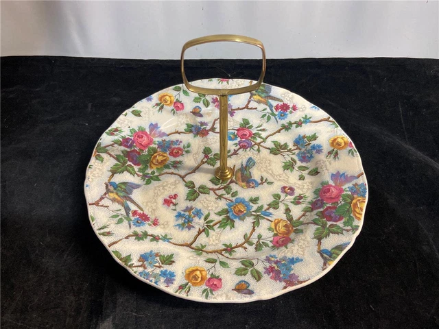 Midwinter Stylecraft Lorna Doone Bird Chintz Handled Plate