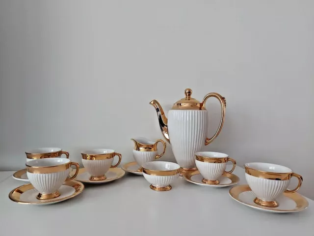 Royal Winton ART DECO real vintage circa 1934 Grimwades Ivory and Gold Tea Set