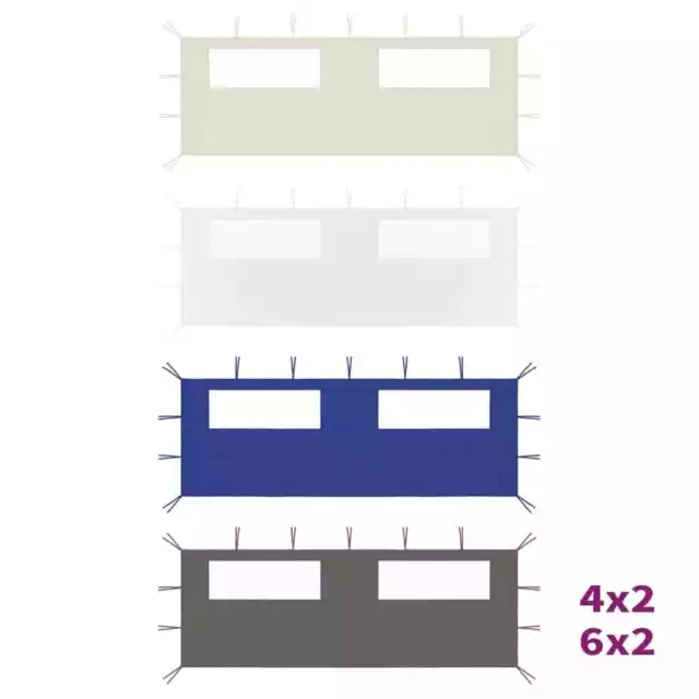 Pavillon Seitenwand mit Fenster Seitenteil für Partyzelt MehrereAuswahl vidaXL