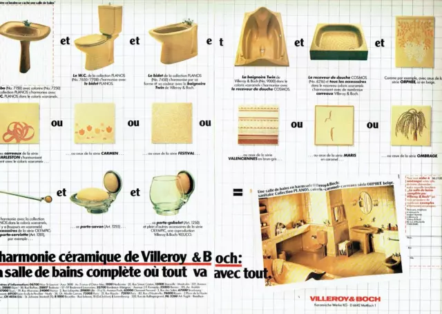 publicité Advertising 0323 1980  Villeroy & Boch  céramiques  salle de bains   2