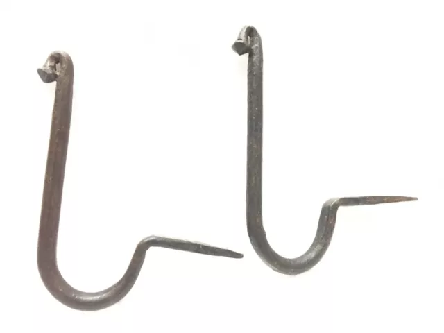 Old Vintage Handcrafted Peacock Shape Iron Wall Hook Coat Rack Hanger Set Of 5
