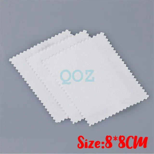2pcs, 8x8cm, Suede Fabric Silver Polishing Cloth, Jewelry Cleaning