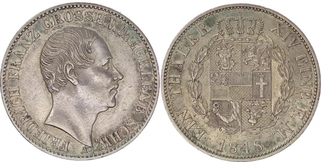 Mecklenburg-Schwerin 1 Taler 1848 A Friedrich Franz II. 1842-1883