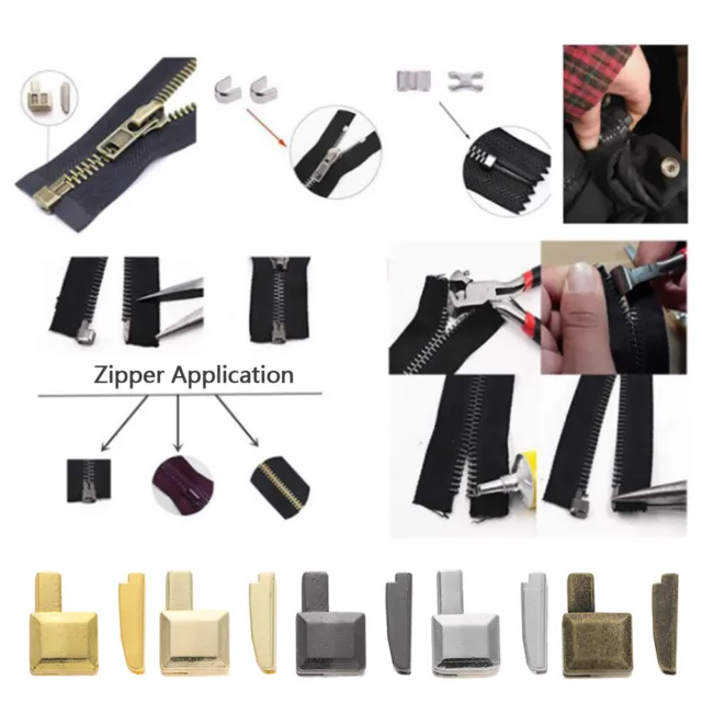 ACCESSORIES CLOTHES MAKING Repair Zipper Stopper Open End DIY Sewing Zippers  $2.54 - PicClick AU