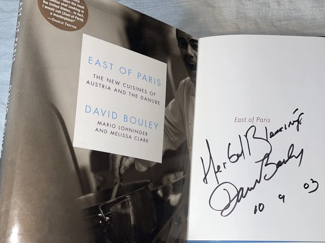 SIGNED Book East of Paris David Bouley The New Cuisines of Austria 1st ED. HC DJ