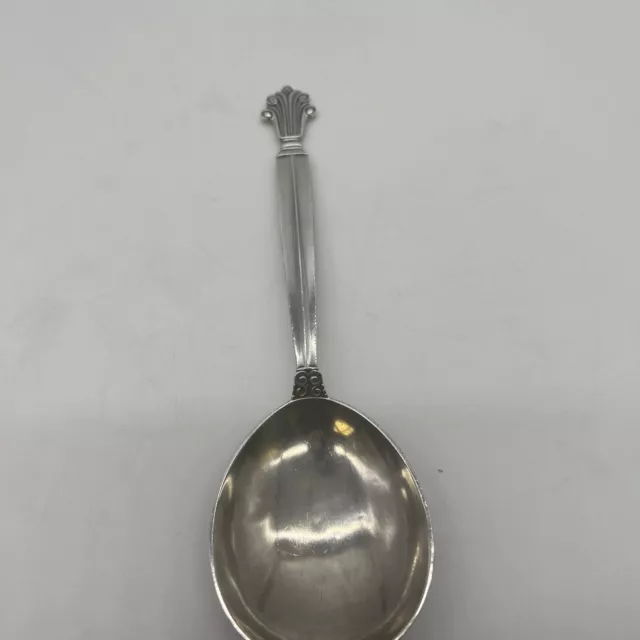 Large Georg Jensen Acanthus serving spoon in sterling silver.