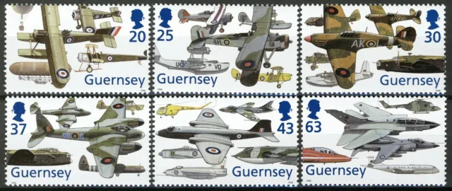 Guernsey 1998, Aviation, War airplanes, RAF set VF MNH, Mi 773-78 cat 7€