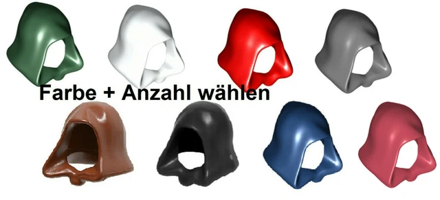 2 X Star Wars Lego Orange Robe Hoods Minifigure Headgear Parts 30381 96232 main image 1