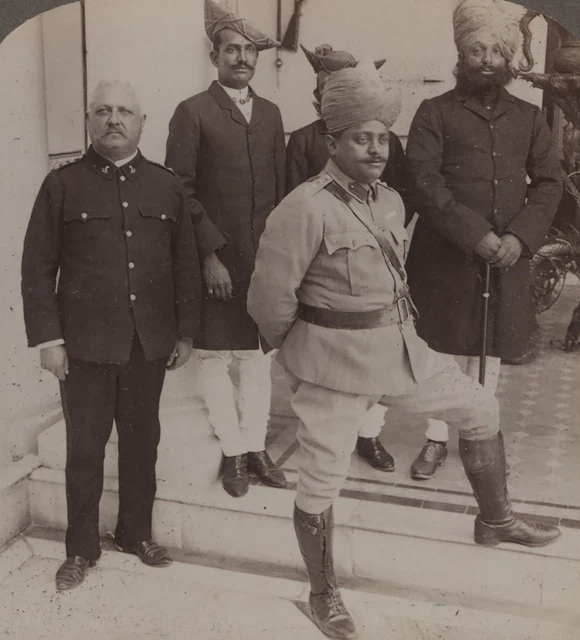 His Highness the Maharaja of Gwalior very Wealthy man India Stereoview c1900