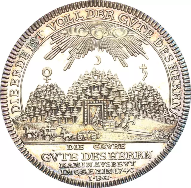 Deutschland Medaille 1973 (1740) Preussag, Ausbeutetaler Grube Güte Silber PP