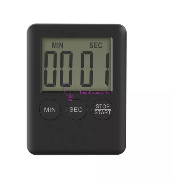 Black Large LCD Display Digital Kitchen Timer Count Down Up Clock Loud Alarm