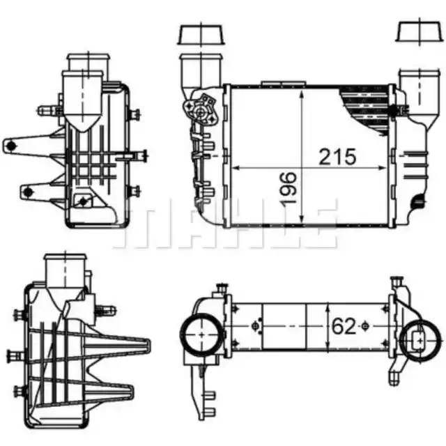 Ladeluftkühler MAHLE CI 381 000S für Audi Seat A4 B5 Avant B6 Exeo