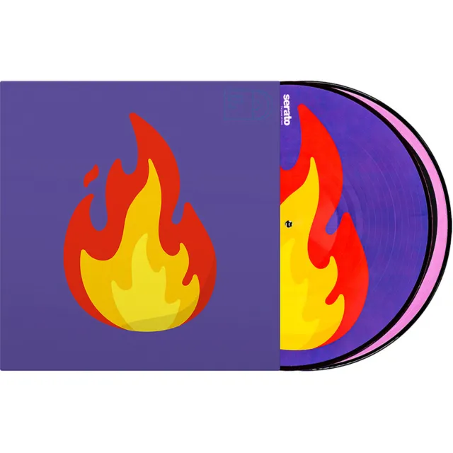 Serato - Emoji "Flame/Record" 2x12" Picture Control Vinyl Blue / Violet
