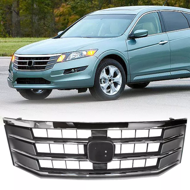 Front Bumper Chrome Upper Trim Grille Chorme Grill For 2010-2012 Honda Crosstour