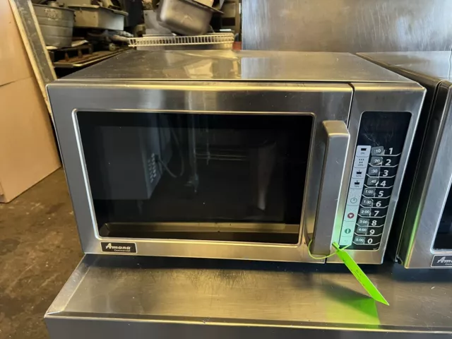 AMANA RCS10TS 1000W Commercial Microwave Oven -120v tested working