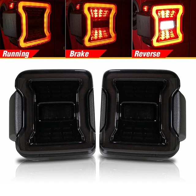 SMOKED LED TAIL Lights for Jeep Wrangler JL JLU 20182022 Sport Rubicon