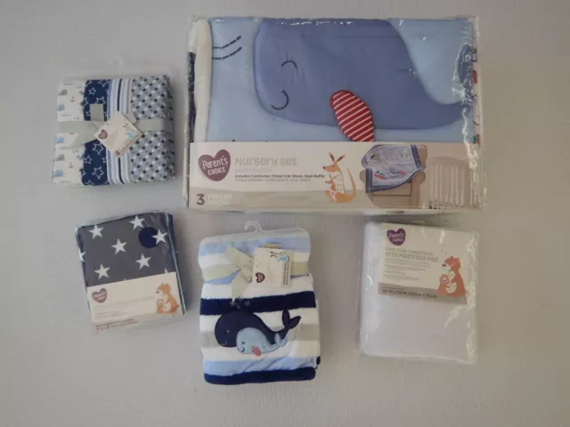 Whale Ocean Anchor Infant Baby Crib Nursery Bedding Set Shower Gift Set Whale Ocean Anchor Infant Baby Crib Nursery Bedding Set Shower Gift Set